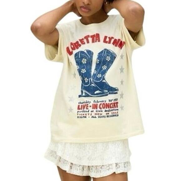 DAYDREAMER Loretta Lynn In Concert Tour Tee, Size M, New with Tag MSRP $85 - Picture 8 of 15